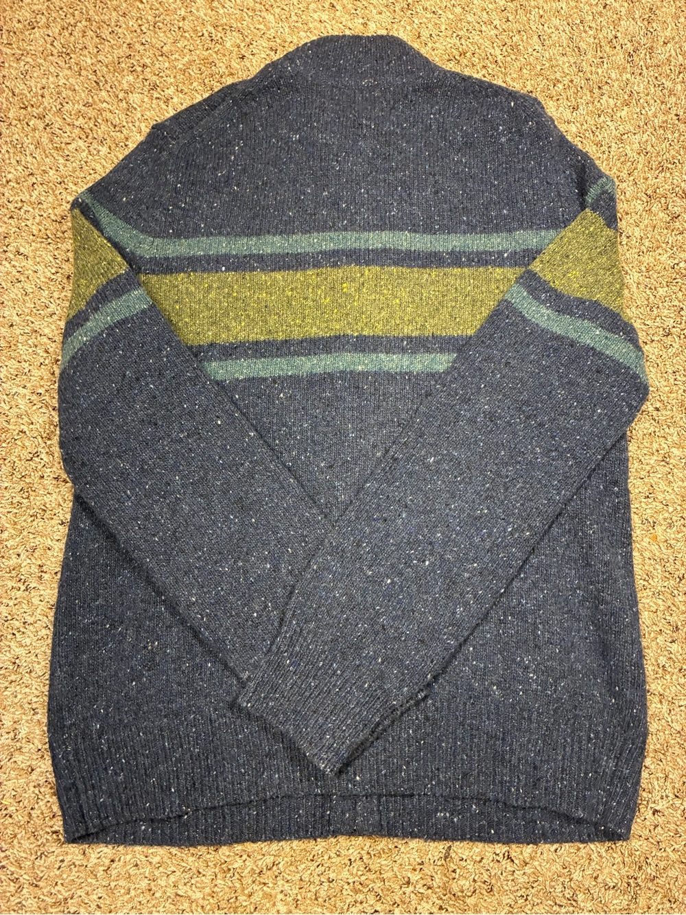 Brooks Brothers Soft Merino Wool Blend Stripe Zip Up Sweater - Picture 9 of 11